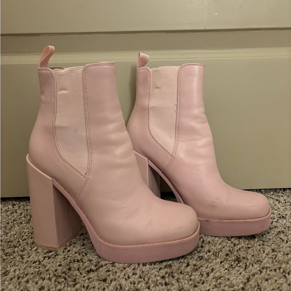 Steve Madden Light Pink Heeled Boots
